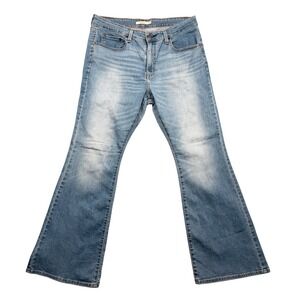Levi's 726 Flare Jeans Women 32 Blue High Rise Stretch Denim